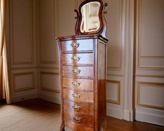 Vintage Oak Mirrored Lingere' Chest bid #79