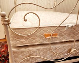 Vintage White Iron Double Bed $285 or bid #104
Full Size Mattress & Box Spring Set $125 or bid #134