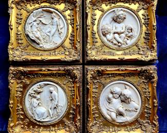 EDWARD WILLIAM WYON in Alabaster Relief, set of 4 bid #44