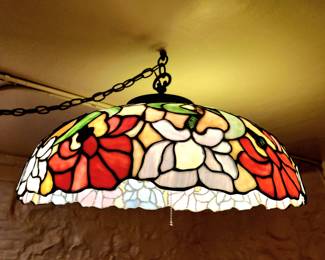 Stained Glass Swag Lamp $249 or  bid #228