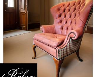 Tufted Leather Arm Chair from Baker Furniture Co. $795 or bid #149