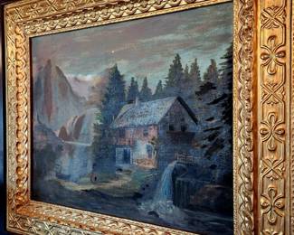 German Alps, oil on board $189 or bid #196
