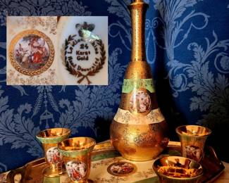 Le Mieux China Liquor Decanter Set ca. 1930 bid #139