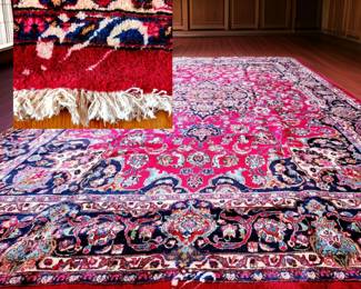 9.5x13 Hand-Tied Persian Bijar Rug artist/weaver-signed $850 or bid #18