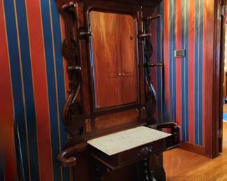 Antique Victorian Hall Tree $695 or bid #55