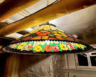Stained Glass Swag Lamp AS-IS $90 or bid #227