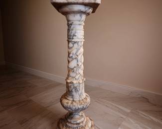 19th Century Carved Marble Column Pedestal (semi-original to the house!) $795 or bid #140