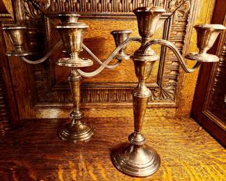 Pair of Gorham Sterling Candelabra bid #182