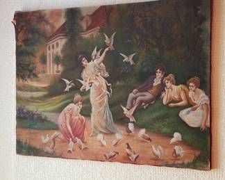 Large Stretched Antique Canvas $650 or bid #141