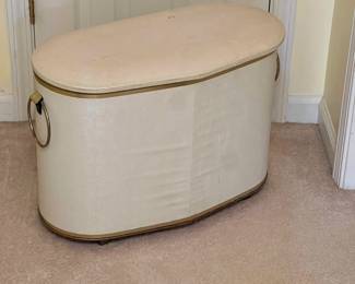 Vintage metal hamper