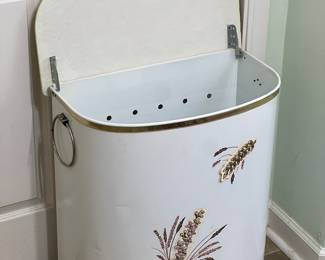 Vintage metal hamper