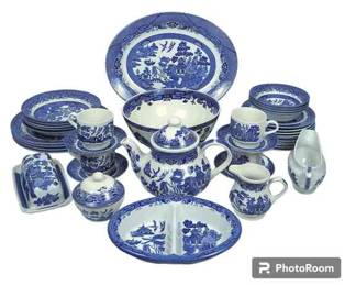 English Blue Willow Dinnerware By Johnson Bros Churchill