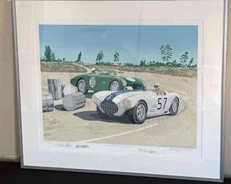 Randy Owens Signed Original Print Of Sebring 1953, Cunningham 