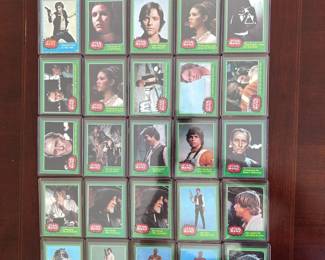 1977 Topps Star Wars Cards 60 cards including Han Solo, Luke Skywalker, Vadar, Leia and more 