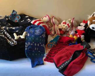 Plush Dog Bed Plus Toys And Cozy Sweaters For Small Dog