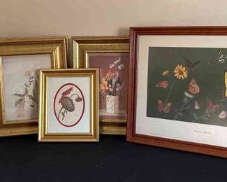 Art Featuring Butterflies, Flowers More 