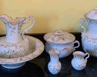 W.H. Grindley Co. Antique Porcelain Chamber Set