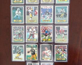1983 Topps Football Stickers 18 cards including Joe Montana, Lawrence Taylor, Bradshaw and more