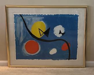 Alexander Calder Reproduction Print Of Hovering Bowties