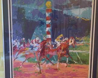 Signed LeRoy Nieman Horse Racing Print