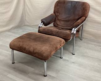 De Sed Style Chrome Easy Chair & Ottoman