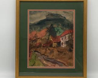 A. Hammel Watercolor Painting 1938
