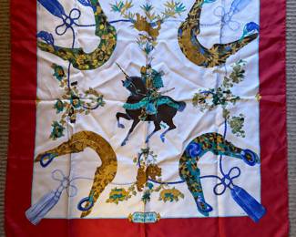 Hermes Paris "Samourai" Silk Scarf