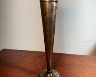 Weighted Sterling Silver Trumpet Vase