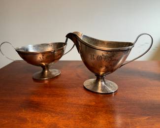 Sterling Silver Matching Cream & Sugar Bowls
