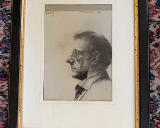 Framed Original Graphite on Paper "Harry" Signed ESA 11 (Teresa Oaxaca)