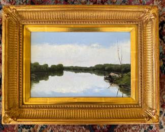 Framed Original Oil on Panel "Calm Reflection"  8"H x 12"W Signed R.S. Brown 2006 (Ryan S. Brown from Principle Gallery)