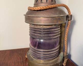 Brass Marine Lantern with Rope