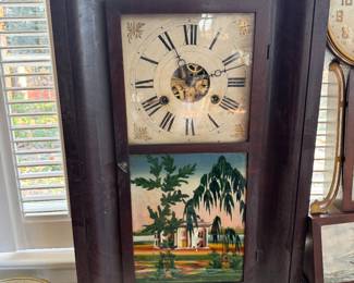 Antique Hand Painted Wall Clock