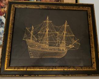 Vintage The Golden Hind Ltd Edition Gold On Silver Royal Geographical Society 78
