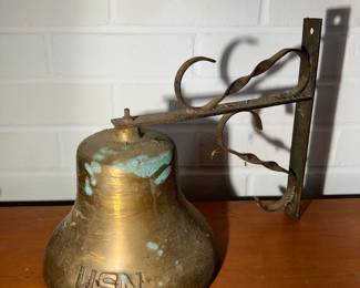 Vintage US Navy Bronze Nautical Bell