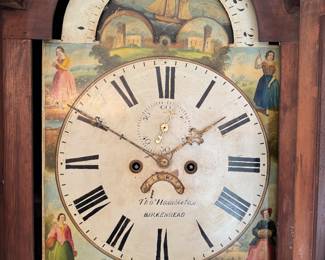 Mid-19th Century Hand Painted English Grandfather Clock / The Hambleton Birkenhead
