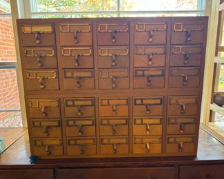 Vintage 30 Drawer Card Catalog Cabinet