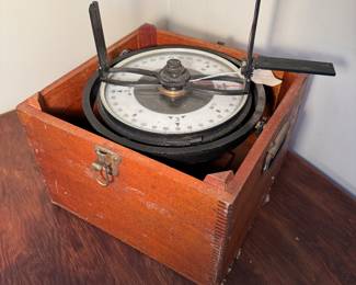 Antique US Navy Nautical Pelorus Maritime Navigational Compass in original case