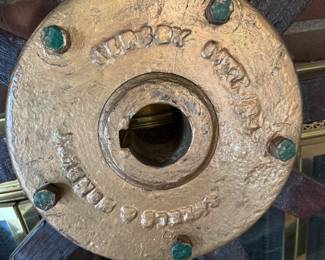 Antique Ship Wheel Originally Controlled the Binghamton Ferry that carried passengers between Hoboken, NJ to Barclay St. in Manhattan