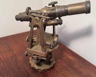 Antique Warren-Knight Co. Sterling 5138 Brass Theodolite with case