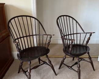 Tubb Woodcrafters Windsor Armchairs (pr)