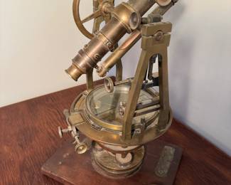 Antique Queen & Co. "Makers" Phila Brass Surveyors Tool / Theodolite 