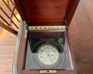 Waltham Watch Co. Nautical Chronometer Ships Clock
in original case