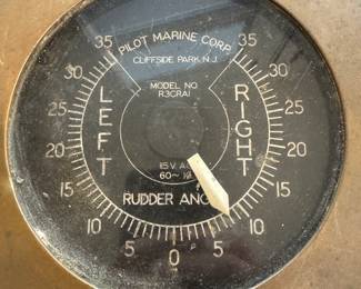 Pilot Marine Corp Antique Nautical Battleships Rudder Angle Indicator, Cliffside Park, NJ Model R3CRAI