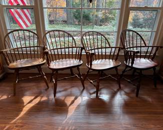 Nichols & Stone Co. Windsor Armchairs (4pc)