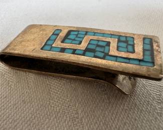 Sterling Silver & Turquoise Money Clip