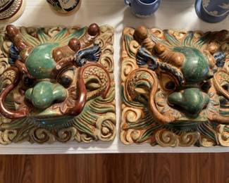 Cambodian Lion Kala Mask Wall Tile (pr)
