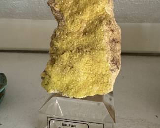 Huge Collection of Minerals & Stones including this Sulfur Specimen