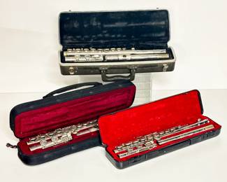 Lot 118 | (3) Windsor, Artley, and Bundy Vintage Flutes