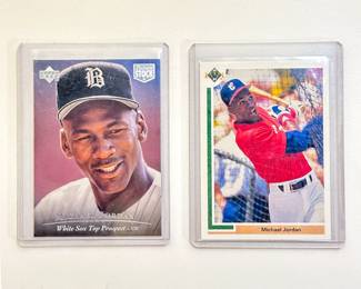 Lot 20 | (2) Michael Jordan Upper Deck Baseball Cards